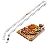 Westmark Pinzas para barbacoa, salchichas y para servir con puntas onduladas y curvadas, Acero inoxidable, Longitud: 33,9 cm, Plata, 12742270