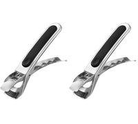 Westmark Pinzas para Horno con Mango de Goma, 17,5 cm, Acero y Silicona, Color Plateado y Negro, 10792270 (Paquete de 2)