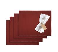 Westmark Placemats, 4 pieces, 42 x 32 cm, Synthetic, Dark Red, Saleen Edition: H