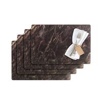 Westmark Placemats, 4 pieces, 43.5 x 30 cm, PET, Black, Saleen Edition: Marmor (