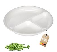 Westmark Plato para microondas - Ø 25 cm, 3 compartimentos | Sin BPA, apto para lavavajillas, plástico (PP), blanco, 22402270