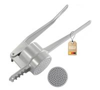 Westmark Prensa para patatas o spätzles, con orificios redondos, aluminio fundido a presión, longitud: 41 cm, prensa spaetzle, plateada, 61102260