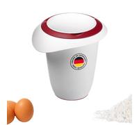 Westmark Recipiente para batir con tapa de dos partes, 1 l, Con pico, Plástico, Blanco/rojo, 3151227R