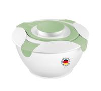 Westmark recipiente para ensalada con asas de transporte y contenedor para aderezos, capacidad: 6,5 litros, plástico, Praktika, transparente/blanco/verde, 2422227M
