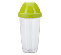 Westmark Recipiente/Shaker con disco mezclador extraíble, Capacidad: 0,5 l, Altura: 18,7 cm, Plástico, Sin BPA, Maxi, Color: transparente/verde, 3090227A