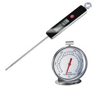 Westmark Set, 2 Piezas 1 termómetro de inserción (0°C a +200°C) y 1 termómetro de Horno (+50°C a +300°C), Acero Inoxidable/plástico, Plata/Blanco/Rojo/Negro, 127822E6