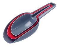 Westmark Set de 3 Palas para hornear/Pesar/Llenar, Capacidad: 50/100/150 ml,Se pueden encajar una encima de la otra, Plástico, Sin BPA, Trionale, Antracita / Rojo, 90902270