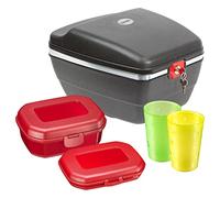 Westmark Set de bicicleta : 1 maletín de bicicleta para todos los portaequipajes, 2 fiambreras, 2 vasos, plástico, Gerda Touring Tresor, negro/rojo/colores surtidos, 5430GEE6