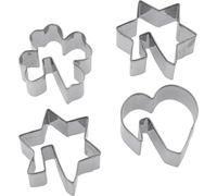 Westmark Set de cortapastas, Varios motivos, Acero inoxidable, Taza, 4 piezas, Plateado, 31962260
