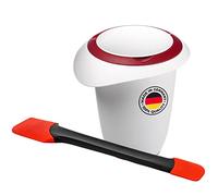 Westmark Set de horneado 2 piezas, Recipiente para batir con tapa de dos partes, 1l, y rasqueta para masa, plástico/silicona, Duo, Blanco/Rojo/Negro, 315122E6