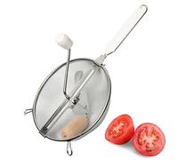 Westmark Set para conservas - 2 piezas, pasapurés Ø 20 cm, embudo | Para compotas y purés, manivela con rodillo de madera, embudo para bocas desde 4,2 cm, sin BPA, acero inox/ABS, 119722E6