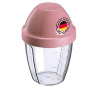 Westmark Shaker para aliños Mix-Ei - 0,25 l, con disco mezclador extraíble | Para mezclar, transportar y guardar aliños, tapa de rosca, sin salpicaduras, sin BPA, plástico, transparente/rosa, 3089227P