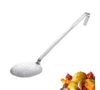 Westmark Skimmer Pro, Cucharón de acero inoxidable con gancho para colgar, Cucharón óptimo para desnatar, freír y cocina profesional, Plata, Ø 12 cm
