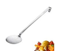 Westmark Skimmer Pro, Cucharón de acero inoxidable con gancho para colgar, Cucharón óptimo para desnatar, freír y cocina profesional, Plata, Ø 10 cm