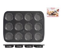 Westmark Stampo Panini Mini Forato Antiaderente 12 Posti 5,5 cm Argento