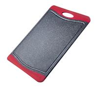 Westmark Tabla para cortar, Con ranura para el jugo, Antideslizante y apta para cuchillas, Superficie de corte: 36,5 x 25 x 1 cm, Aspecto de granito, Plástico, Antracita/rojo, 6216224G