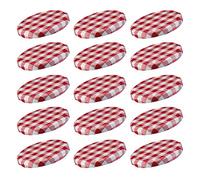 Westmark Tapas de rosca para tarros de conservas, redondas, diámetro de 66 mm, 15 unidades, color rojo y blanco, 409622E3