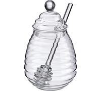 Westmark Tarro para miel Melli - aprox. 400 ml, borosilicato, con cuchara | Con tapa para guardar miel y sirope de forma higiénica, apto para lavavajillas, sin BPA, 15 x 8,7 x 8,7 cm, 65142260