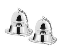 Westmark Teatime 153622E7 - Juego de té (2 huevos de té, ovalados, 4 cm de diámetro, 2 bandejas, acero inoxidable), color plateado