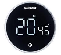 Westmark Temporizador Corto Redondo - Temporizador Digital con imán, Ajustable hasta 99 Minutos y 55 Segundos, Ideal como Reloj de Cocina o Temporizador para Hacer Deporte - Alarma silenciosa y