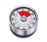 Westmark Temporizador de cocina - 1-60 minutos, acero inoxidable, plástico | Práctico avisador de cocina, mecánico, magnético, plateado/antracita, 10902260