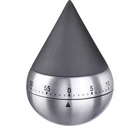 Westmark Temporizador de cocina mecánico de 60 minutos, diseño elegante, acero inoxidable/plástico, color plateado y negro, 10932260