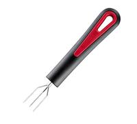 Westmark Tenedor para patatas cocidas con 3 púas, Longitud: 16,3 cm, Acero inoxidable/plástico, Gallant, Negro/rojo, 2914220