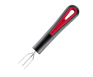 Westmark Tenedor para patatas cocidas con 3 púas, Longitud: 16,3 cm, Acero inoxidable/plástico, Gallant, Negro/rojo, 2914220