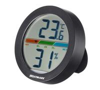 Westmark Termómetro Higrómetro, Para medir la humedad y la temperatura en interiores, óptimo para bodegas, invernaderos y frigoríficos, Plástico, pantalla LED