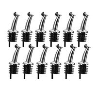 Westmark - Vertedor de Bebidas espirituosas para Botellas, plástico corchos/latón, Libre de níquel, Classic de Gastro, Negro/Plata, latón, Acero Inoxidable Plateado, 12er Pack