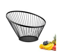 Westmark Wire Basket Vista, Elegante frutero y panera con diseño elegante, Cesta de metal negro para frutas, verduras, pan y bollos, 30 cm
