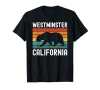 Westminster California Bear Retro, Condado de Orange, SoCal Beach Camiseta