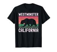 Westminster California Bear Retro, Condado de Orange, SoCal Beach Camiseta