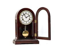 Westminster - Reloj de péndulo mecánico manual para mesa de madera, elegante decoración para el hogar y la oficina, 1 mes de vida útil, exquisita artesanía, números romanos, exhibición de sala de