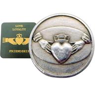 Westmon Works Claddagh - Juego de oración de amor irlandés con tarjeta de historia, hecho en Italia, S, Metal, No es una piedra preciosa