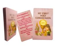 Westmon Works Juego de 10 tarjetas de oración para niñas con texto en inglés «My First Holy Communion» para niñas, paquete a granel