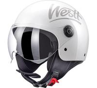 Westt Casco Moto Jet Hombre Mujer - Ligero 1100g con Visera Transparente - Homologación ECE 22.06 - Interior Desmontable y Lavable - Tallas S (55-56cm), M (57-58cm), L (59-60cm), XL (60-61cm)