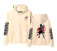 westtrend Anime Fairy Tail Natsu Sudadera con Capucha Anime Fairy Tail Cosplay Sudadera Natsu Dragneel Sudadera con Capucha Sudaderas Sueltas Happy Pullover para Hombres Mujeres