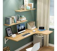 WESTWILD Escritorio Flotante Plegable de Pared Convertible, Estilo Moderno, Estable, Duradero, fácil de Instalar, Capacidad de 50 kg/110 LB, 5 Colores Disponibles, Acabado en Madera, 100 x 70 x 50 cm