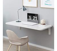 WESTWILD Escritorio Plegable de Madera Flotante para Ordenador, montado en la Pared, con Accesorios, Ideal para el hogar, la Oficina, el lavadero, el Bar, la Cocina, el Comedor, el Estudio o el Banco
