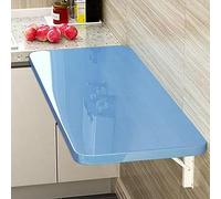 WESTWILD Escritorio Plegable de Pared con Hojas abatibles, para Oficina, hogar, Escritorio de computadora, Mesa de Comedor, Banco de Trabajo Colgante Plegable, 35 x 16 Pulgadas, Color Azul