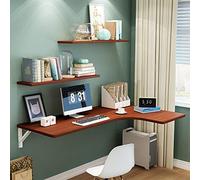WESTWILD Escritorio Plegable de Pared de Estilo Moderno, Estable y Duradero, fácil de Instalar, Convertible, con Capacidad de Carga máxima de 50 kg/110 LB, 5 Colores Disponibles (marrón 80 x 70 x 50