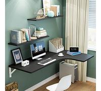 WESTWILD Escritorio Plegable Flotante de Pared Convertible, Estilo Moderno, Estable y Duradero, fácil instalación, Carga máxima de 50 kg/110 LB, Negro, 70 x 50 x 30 cm/28 x 2
