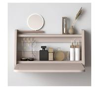 WESTWILD Escritorio Plegable Flotante de Pared para Ahorrar Espacio, tocador para Espacios pequeños, Gris, 60 x 32 cm