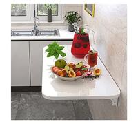 WESTWILD Escritorio Plegable Flotante de Pared para Espacios pequeños, Blanco, 80 x 40 cm, Ideal para lavadero, Estudio o Dormitorio.