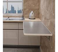 WESTWILD Mesa de Comedor Plegable de Pared con Superficie Brillante, diseño de Hojas abatibles pequeñas para Cocina o lavadero, Banco de Trabajo Resistente, Capacidad de 55 kg