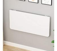 WESTWILD Mesa Plegable de Pared con Soporte y Tornillos, Escritorio Flotante para Estudio, Sala de Estar, Dormitorio, Cocina, lavandería, diseño Invisible, 50 x 50 cm, Color Blanco