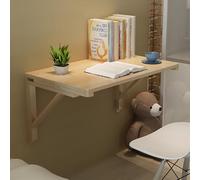 WESTWILD Mesa Plegable de Pared de Estilo Moderno, Escritorio Flotante de Madera, Ahorra Espacio, tocador de Comedor Plegable, 70 x 50 cm