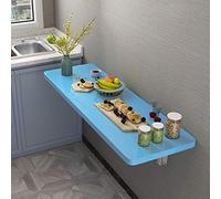 WESTWILD Mesa Plegable de Pared Multifuncional para Uso doméstico y de Oficina, Ideal para Trabajar con portátil, Comer, Escribir y Mucho más (Azul, 80 x 30 cm/31 x 12 Pulgadas)
