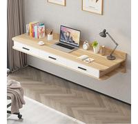 WESTWILD Tocador Flotante con cajón, mesita de Noche Flotante, Escritorio de Madera para computadora portátil, Escritorio de Pared, mesita de Noche de Pared para Dormitorio y Sala de Estar, tocador f